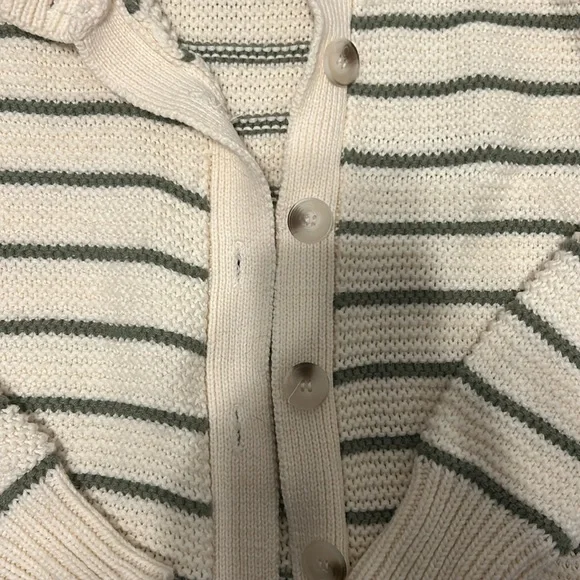 dRA LOS ANGELES (FROM ANTHROPOLOGIE) %100 COTTON AMARA STRIPED CARDIGAN - Picture 6 of 15